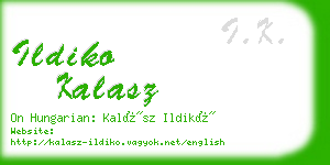 ildiko kalasz business card